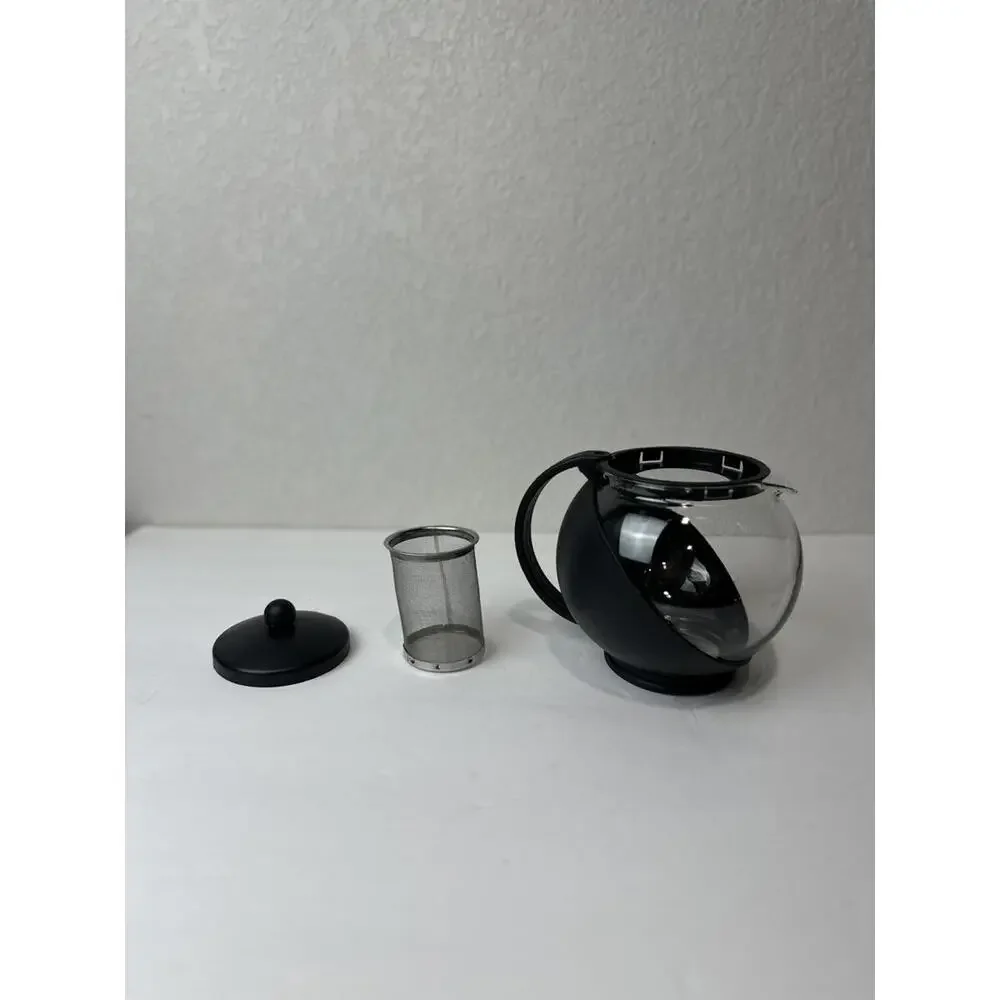 Norpo Eclipse 25 oz. Tempered Glass Tea Pot Infuser with Stainless Steel Basket - Picture 4 of 8